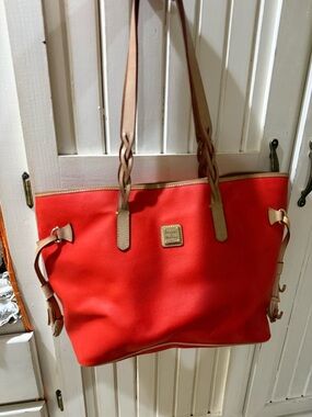 Dooney & Bourke clementine Tote with Tan Trim and Braided Straps
